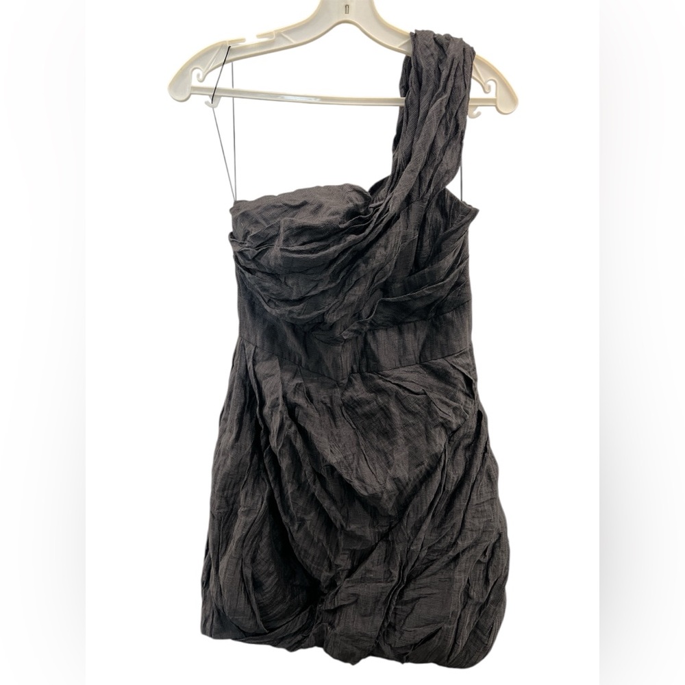 NWT Wayne Cooper Black One-Shoulder Dress